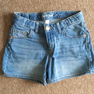 Five pocket denim shorts